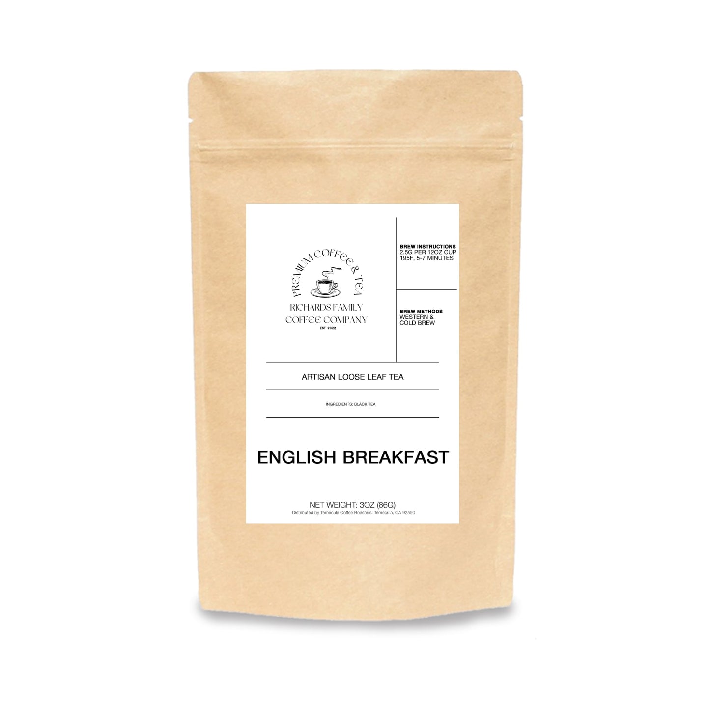 English Breakfast Tea - Bold & Rustic Blend