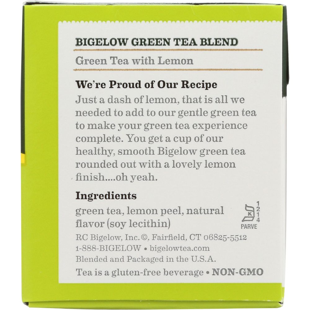 BIGELOW: Green Tea With Lemon, 20 tea bags