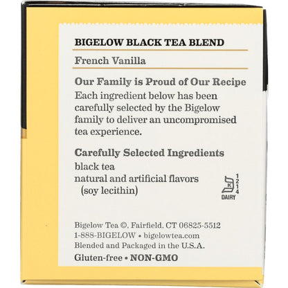 BIGELOW: French Vanilla Black Tea 20 Tea Bags, 1.28 oz