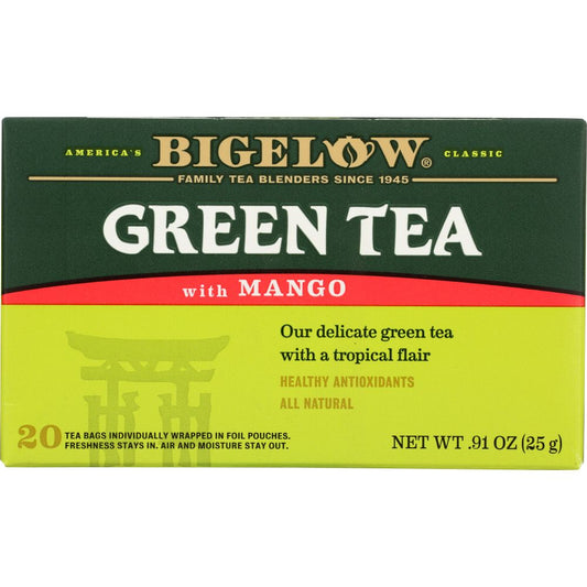 BIGELOW: Green Tea With Mango Healthy Antioxidants 20 Tea Bags, 0.91 oz