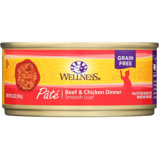 WELLNESS: Beef and Chicken Cat Food, 5.5 oz