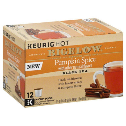BIGELOW: Pumpkin Spice Tea K-Cups Pods, 12 ea