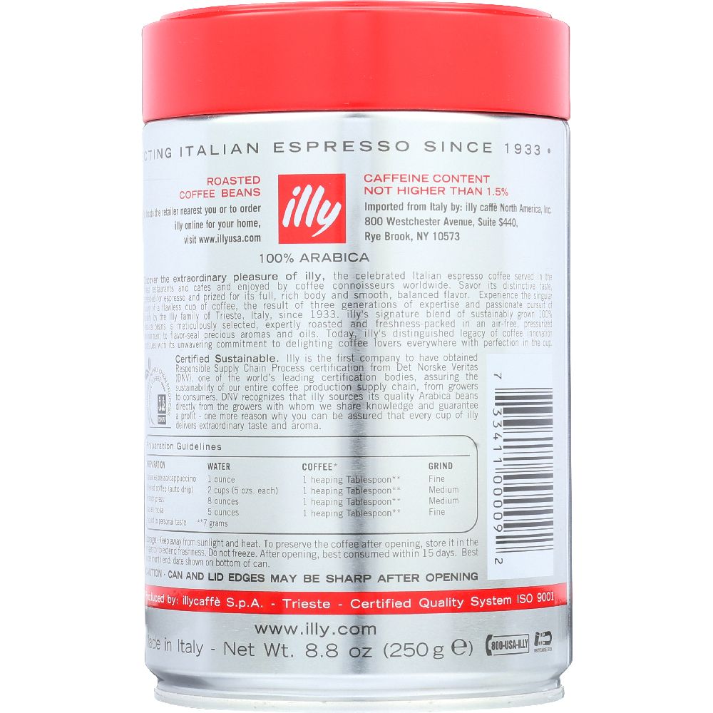 ILLYCAFFE: Coffee Wholebean Normale, 8.8 oz