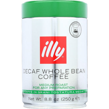 ILLYCAFFE: Whole Bean Decaffeinated Coffee, 8.8 oz