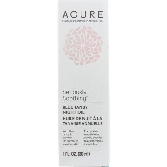 Seriously Soothing Blue Tansy Facial Night Oil, 1 fl oz - For Sensitive Skin