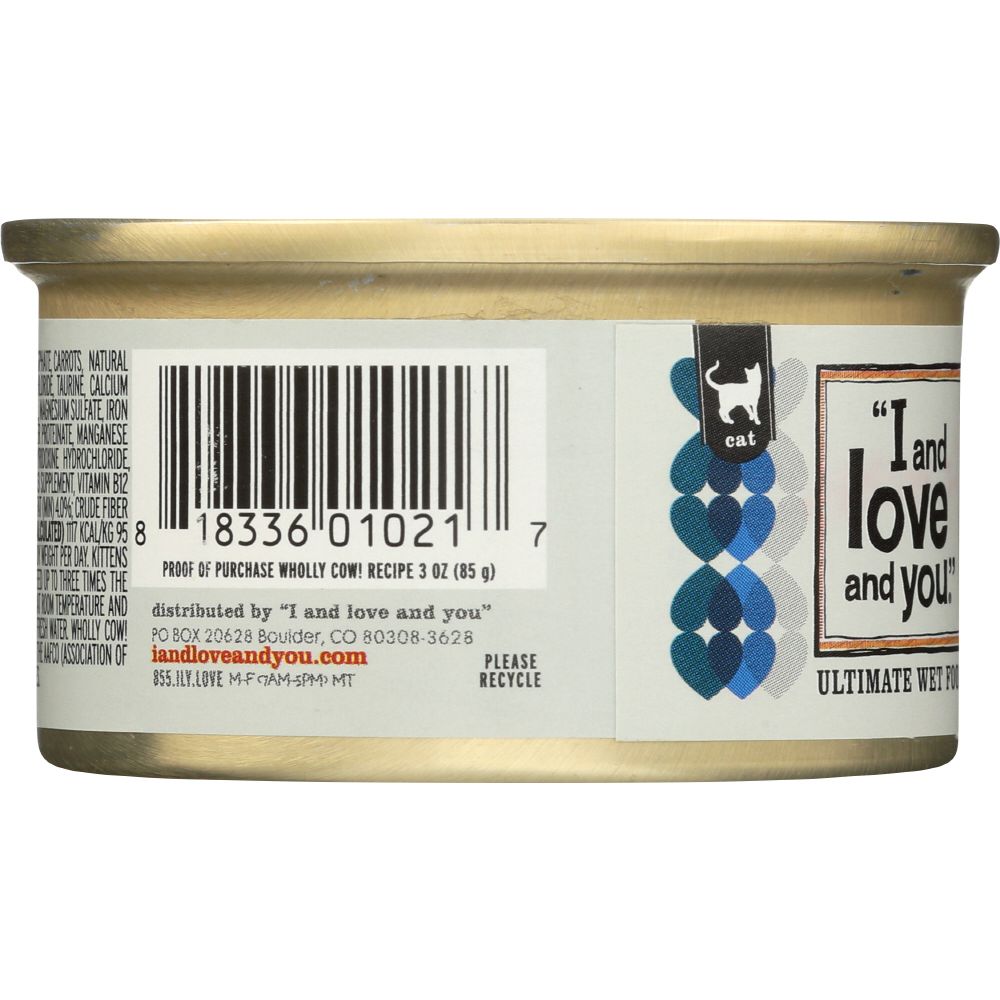 I&LOVE&YOU: Cat Food Beef Right Meow in Can, 3 oz