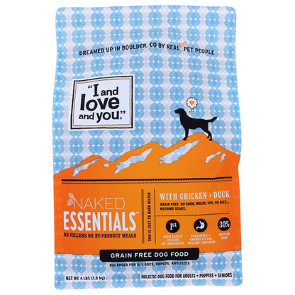 I&LOVE&YOU: Naked Essentials kibble Chicken & Duck Dog Food, 4 lb