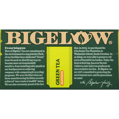 BIGELOW: Green Tea Decaf 40 Bags, 1.82 oz