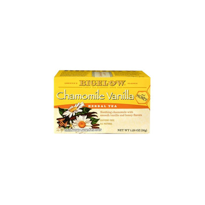 BIGELOW: Chamomile Vanilla Honey Herbal Tea 20 Bags, 1.28 oz