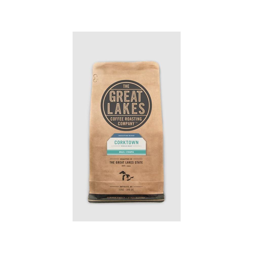 THE GREAT LAKES COFFEE ROASTING CO: Corktown Blend Whole Bean Coffee, 12 oz