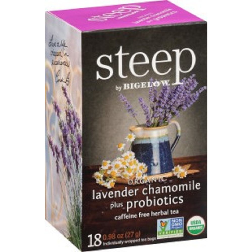 BIGELOW: Steep Organic Lavender Chamomile Plus Probiotics, 0.98 oz