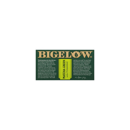 BIGELOW: Matcha Green Tea with Turmeric 18 Bags, 0.82 oz